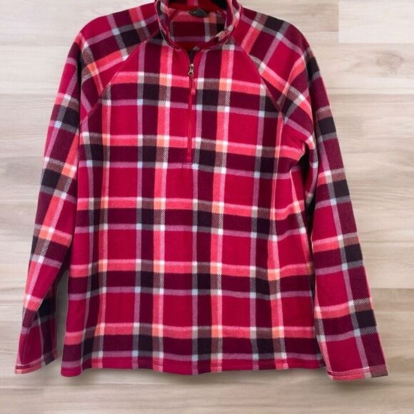 Eddie Bauer Womens Ultrasoft Mock Neck Quarter Zip Pullover Fleece Jacket Large - Picture 1 of 11